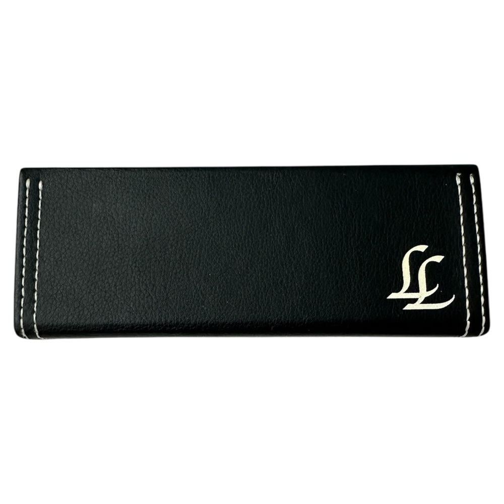 Elegant Black Leather EYEGLASSES CASE